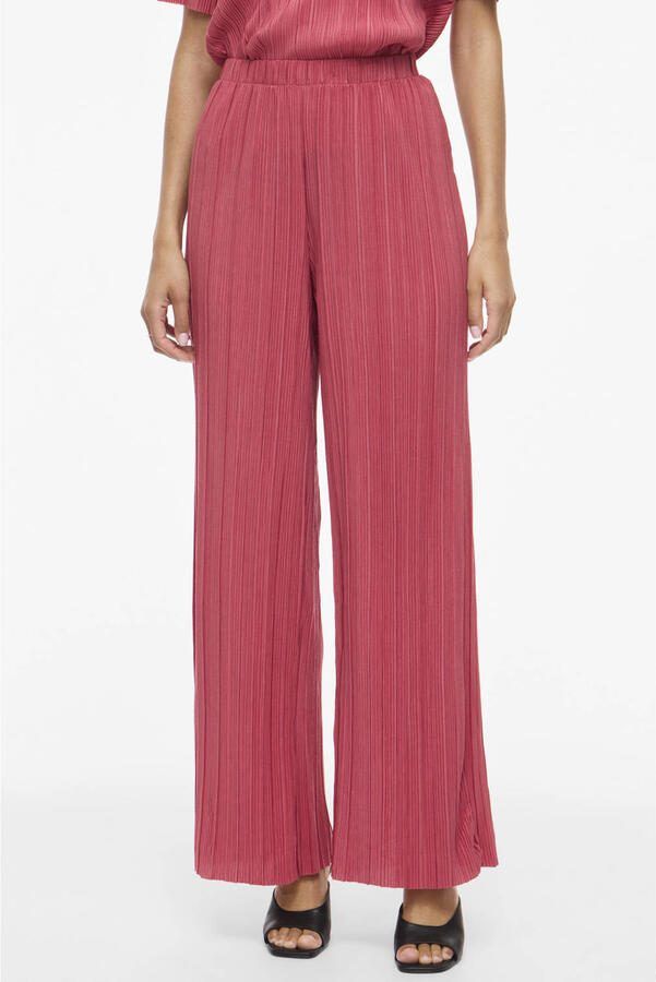 VILA high waist casual broek oudroze