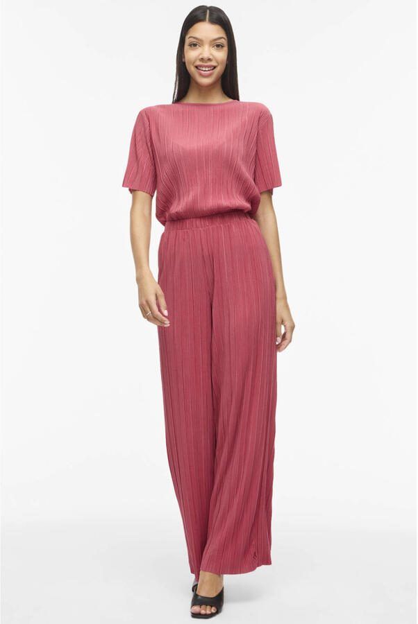 VILA high waist casual broek oudroze - Foto 2