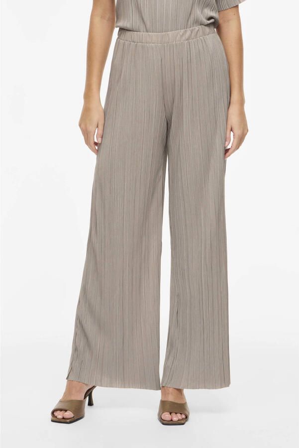 Vila Wide leg broek met plissévouwen model 'PLISA'