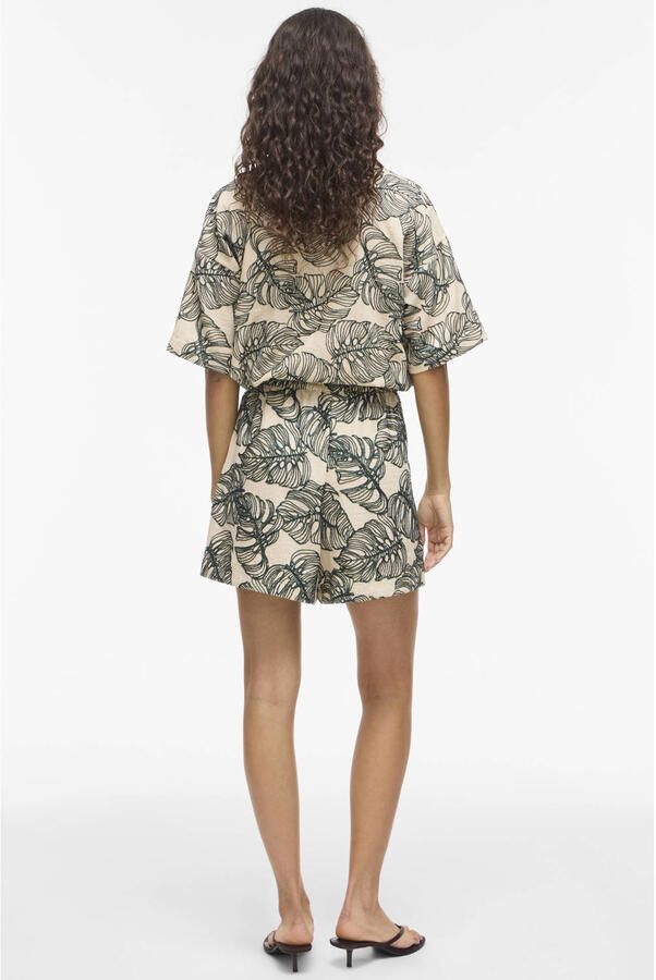 VILA high waist casual short ecru - Foto 3