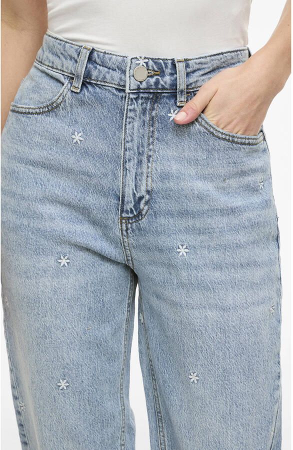 VILA high waist straight leg jeans light blue denim - Foto 2
