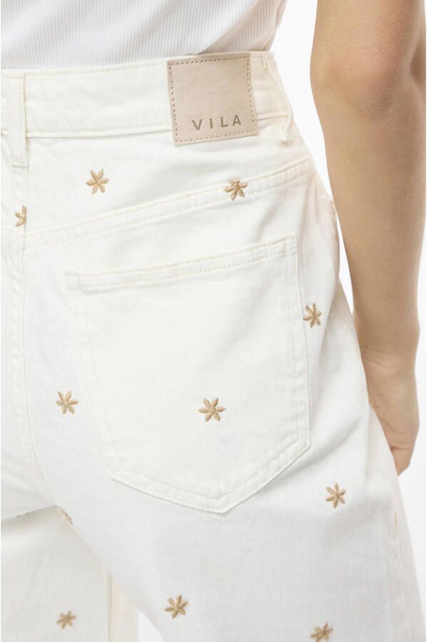 VILA high waist straight leg jeans wit - Foto 2