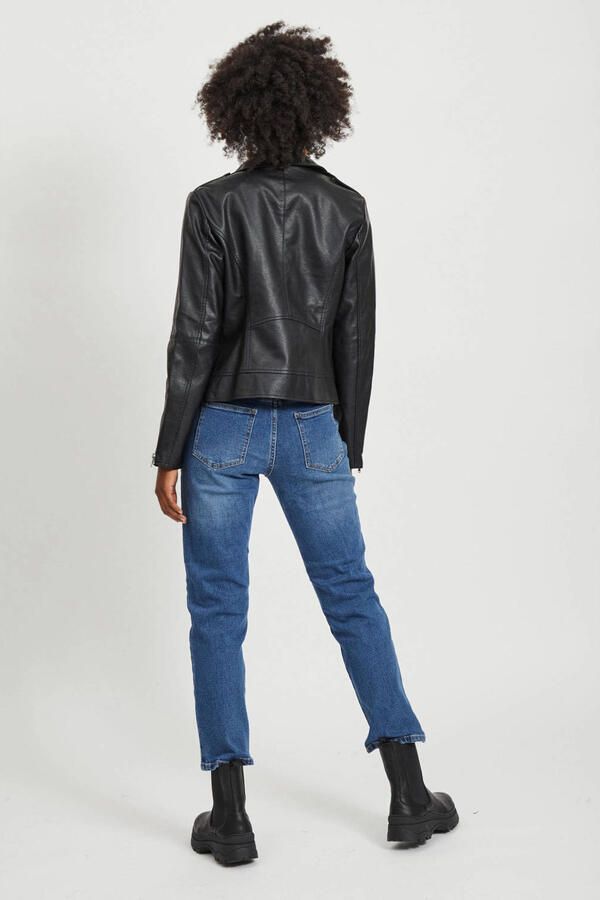 Vila Imitatieleren jack VICARA COATED JACKET NOOS
