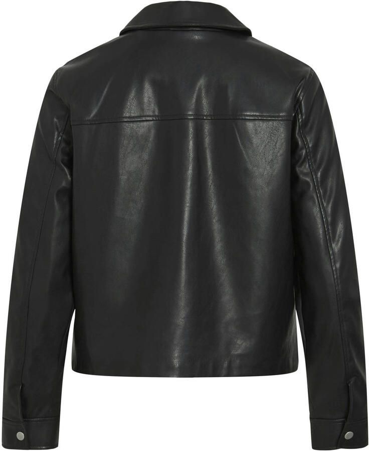 Vila Imitatieleren jack VIHELLIUM SHORT JACKET NOOS