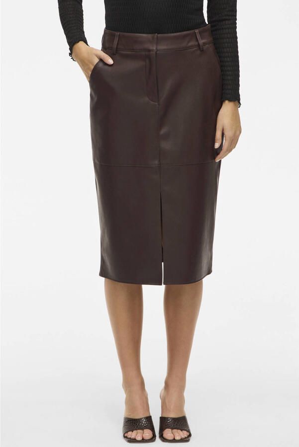 Vila Rok Noos Dagmar Midi Skirt Coffee Bean