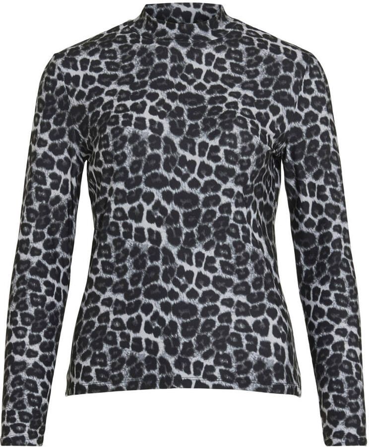 Vila Shirt met lange mouwen en opstaande kraag model 'LEOA'