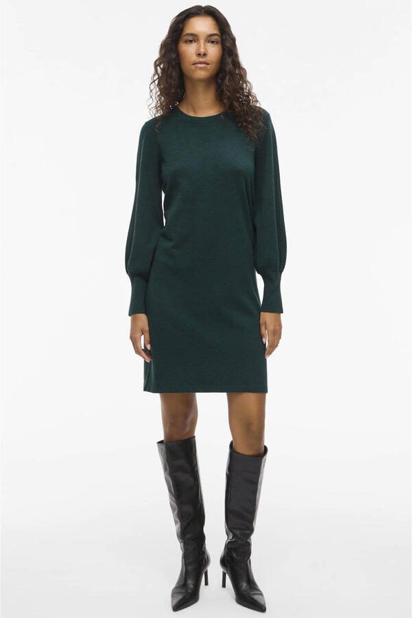 Vila Gebreide jurk VIKERRY O-NECK KNIT DRESS NOOS - Foto 3