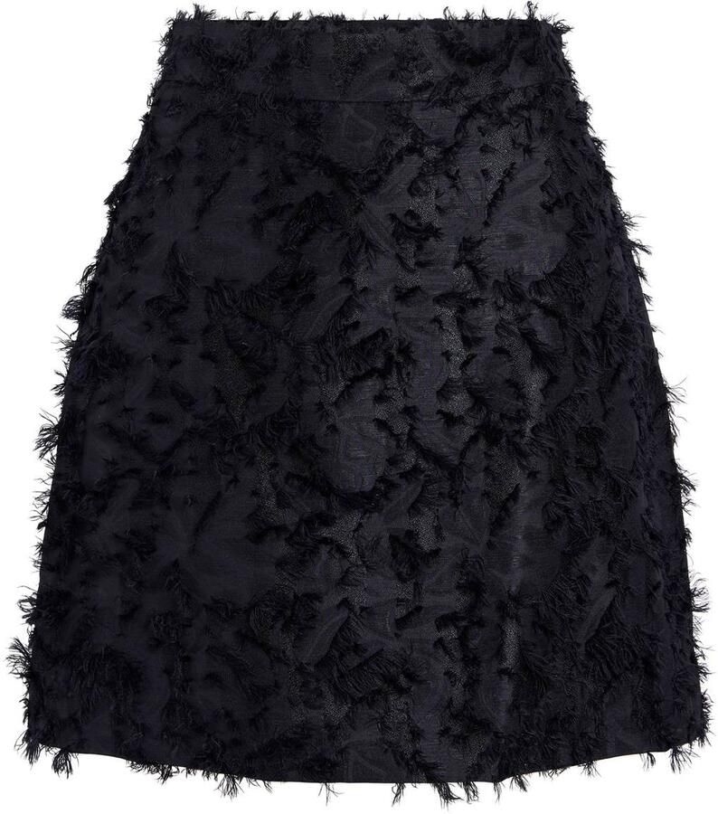 VILA kanten mini rok met ruches zwart