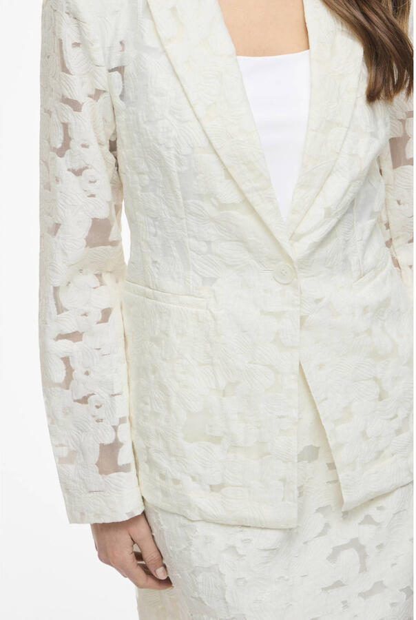 VILA kanten regular blazer wit - Foto 2