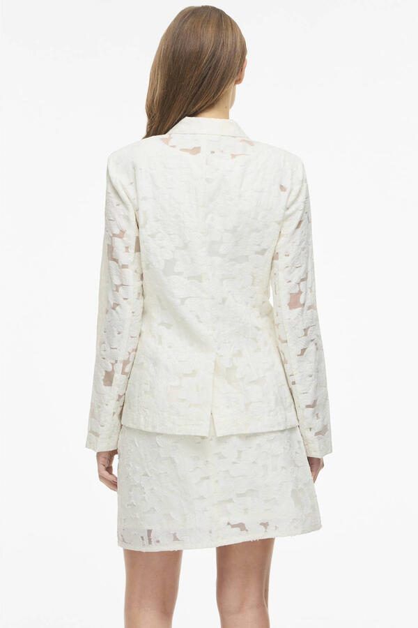 VILA kanten regular blazer wit - Foto 3