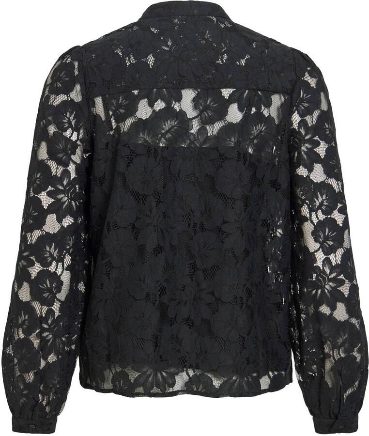VILA kanten semi-transparante blouse zwart - Foto 2