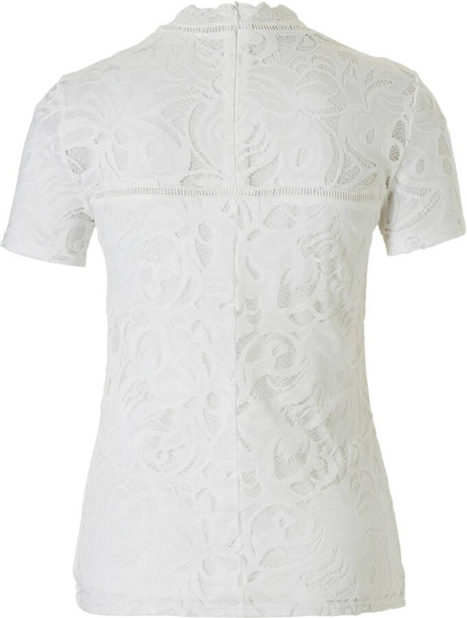 Vila Wit Bedrukt T-Shirt met Korte Mouwen White Dames - Foto 3