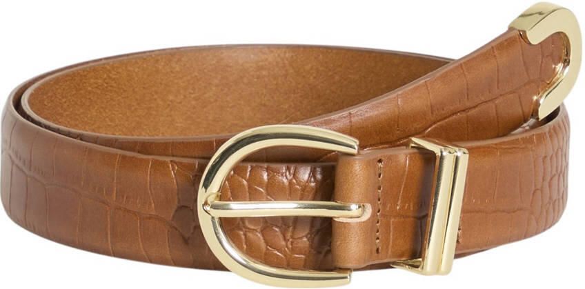 VILA leren riem VIKAYA bruin