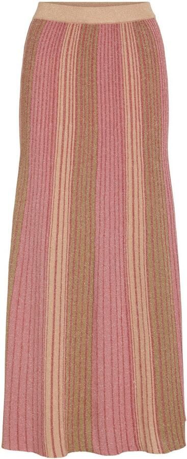 Vila Rok Melvina Gitter Skirt Aurora Red