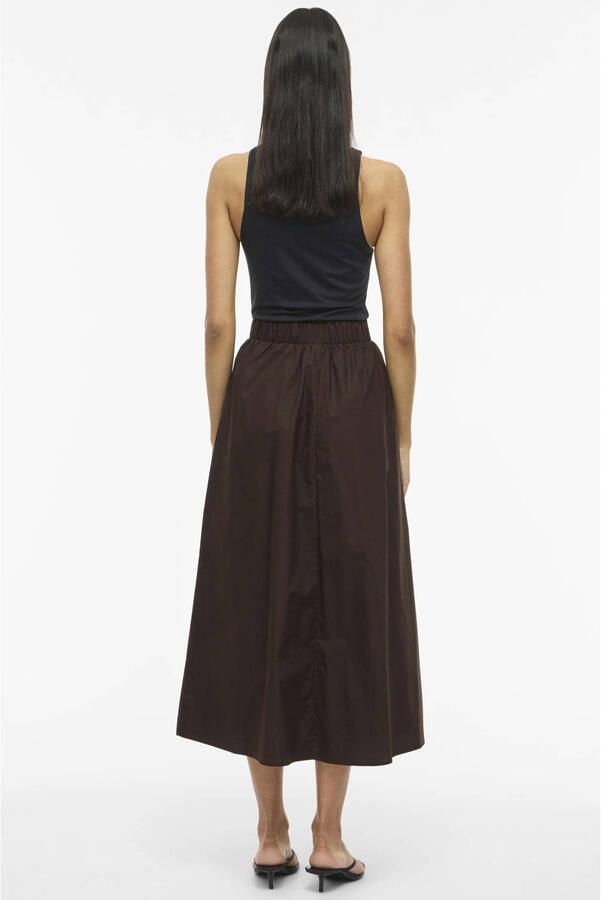 Vila Rok Noos Sophie Skirt Coffee Bean - Foto 3