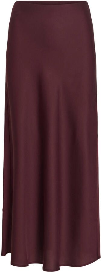 VILA midi rok donkerrood