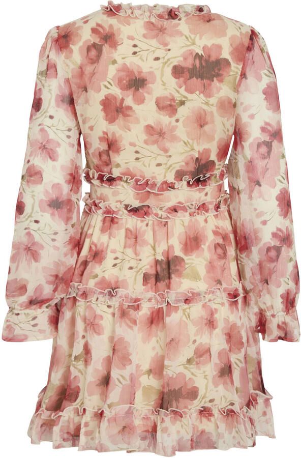 VILA mini jurk met ruches en bloemenprint - Foto 2