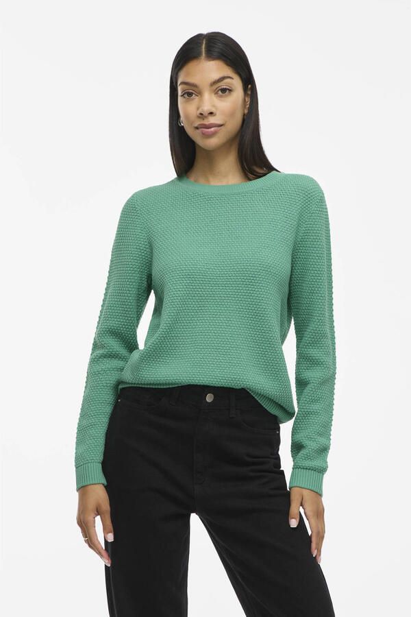 Vila Trui met ronde hals VIDALO O-NECK L S KNIT TOP- NOOS - Foto 2