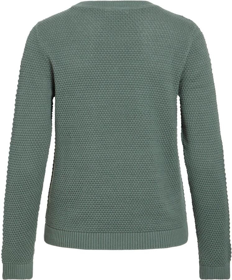 Vila Gebreide pullover met structuurpatroon en ronde hals - Foto 2
