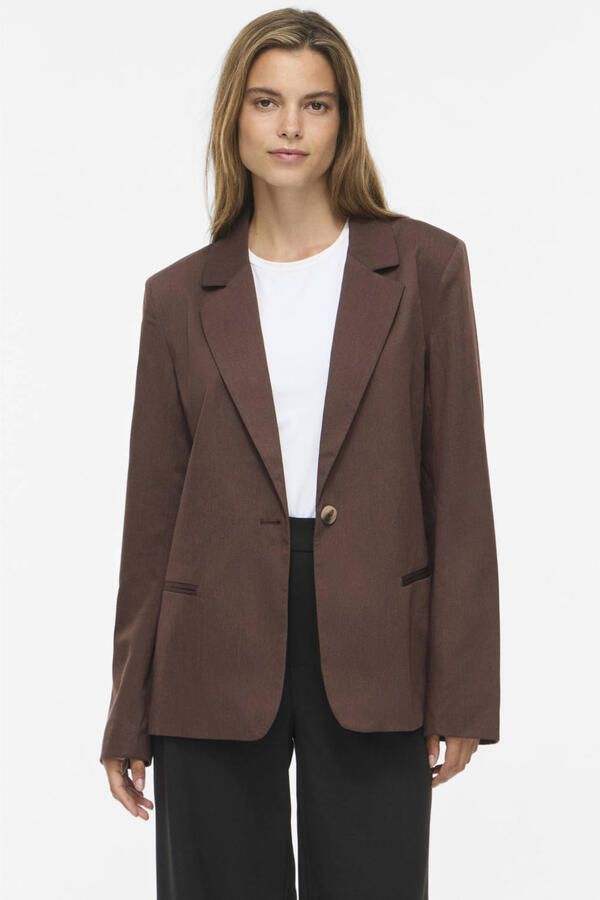 VILA regular blazer bruin
