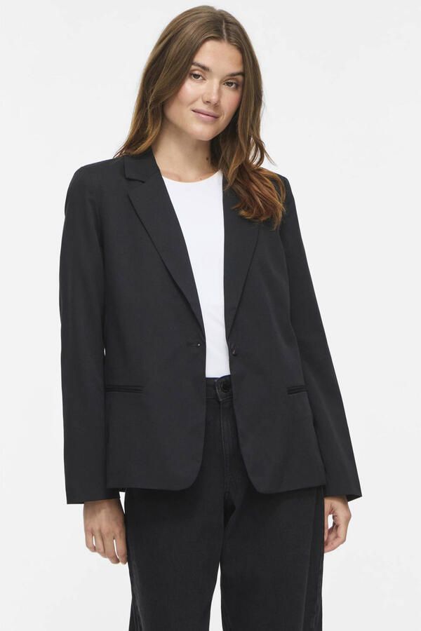 VILA regular fit blazer zwart