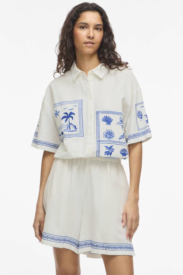 VILA regular fit blouse wit