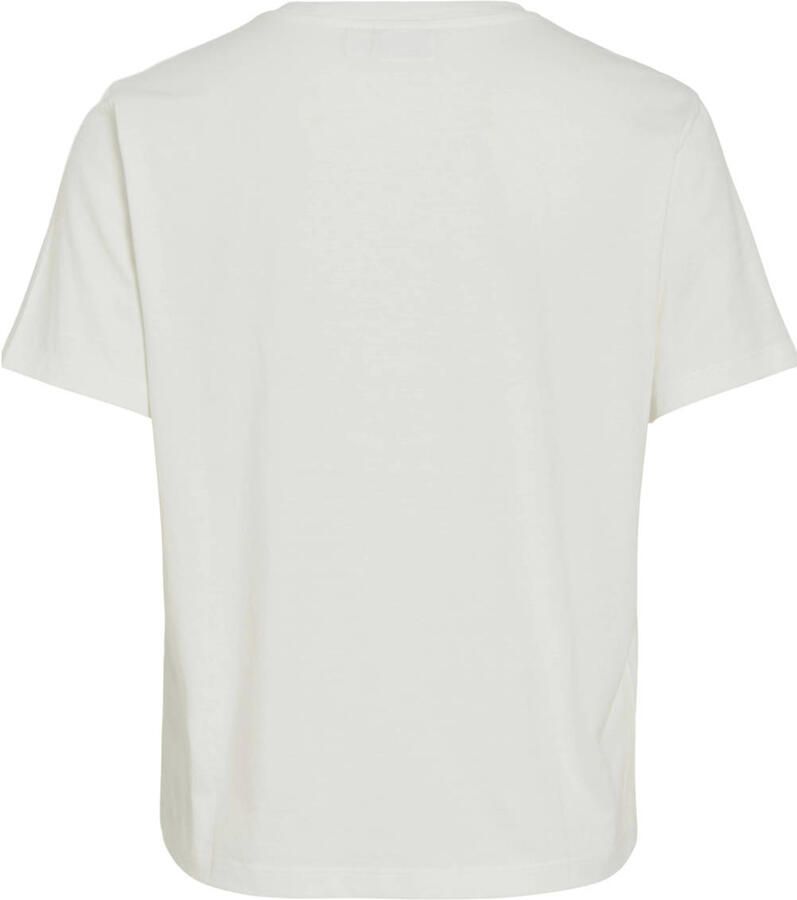 VILA regular fit T-shirt met print wit - Foto 2