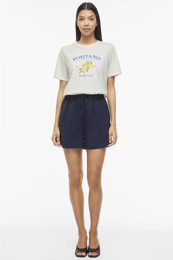 VILA regular fit T-shirt met print wit - Foto 3