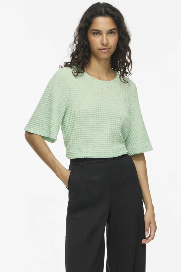 VILA regular fit top mintgroen