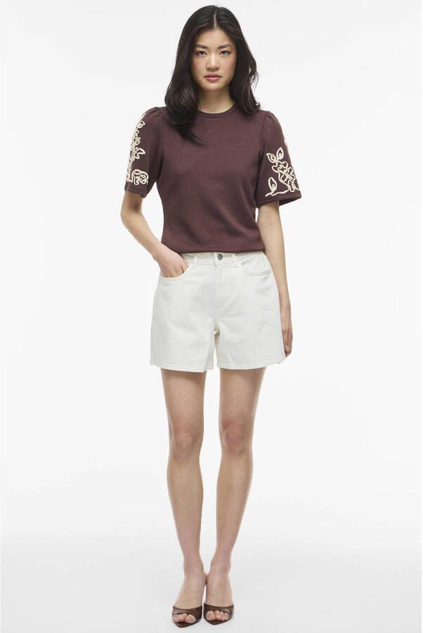 VILA regular waist denim short - Foto 3