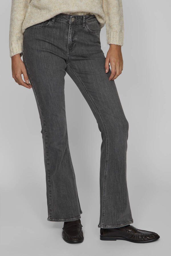 VILA regular waist flared jeans grey denim - Foto 2
