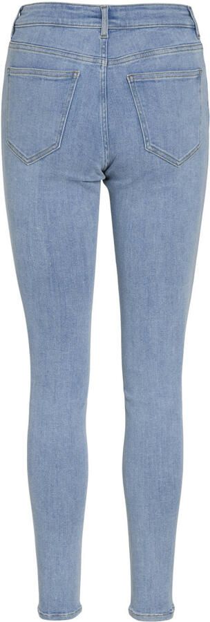 VILA regular waist skinny jeans light blue denim