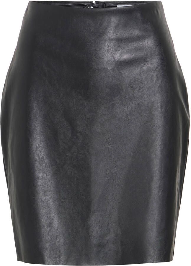 Vila Imitatieleren rok VIDAGMAR HW COATED SKIRT NOOS - Foto 3