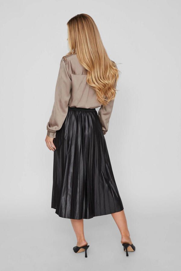 Vila Plooienrok in metallic look model 'Nitban'