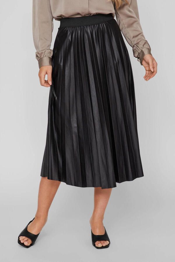 Vila Plooienrok in metallic look model 'Nitban'