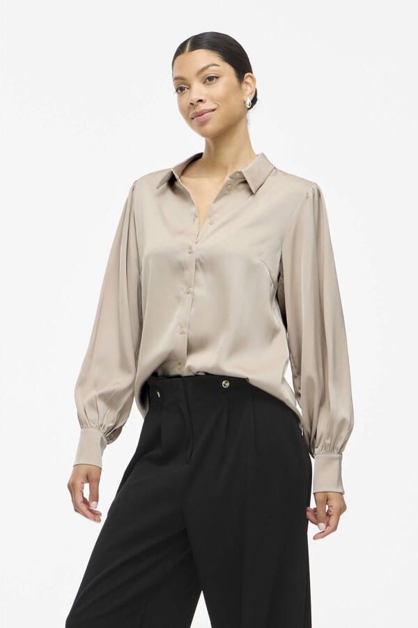 Vila Blouse Noos Enna Ravenna Shirt Cement - Foto 2