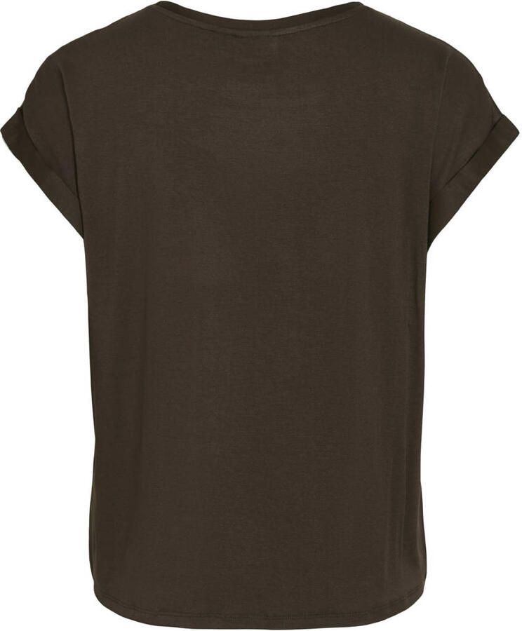 Vila T-shirt van satijn met ronde hals model 'ELLETTE' - Foto 2