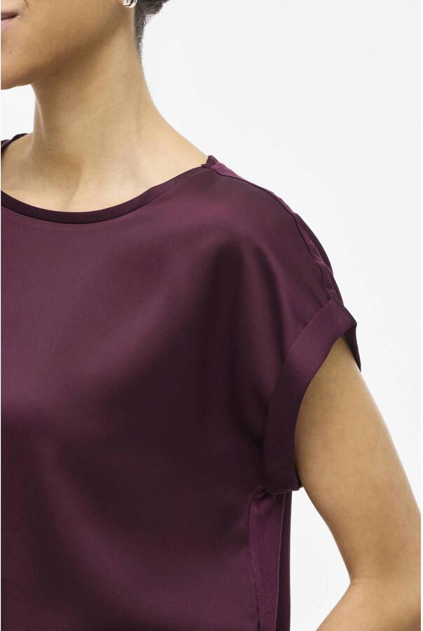 Vila Shirt met korte mouwen VIELLETTE S S SATIN TOP NOOS