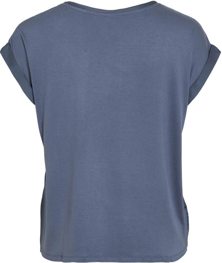 Vila Blouseshirt van satijn met ronde hals model 'ELLETTE' - Foto 3