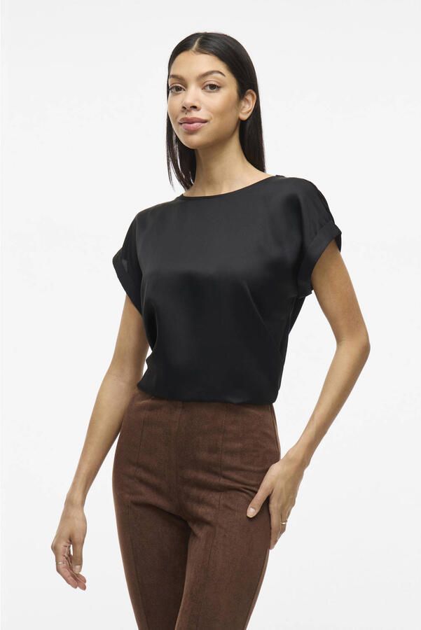 Vila Blouseshirt met vaste mouwomslagen model 'VIELLETTE'