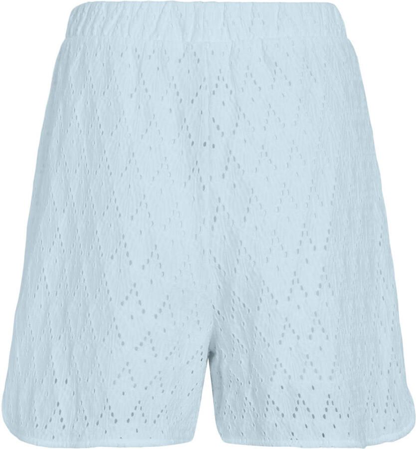 VILA short lichtblauw broderie