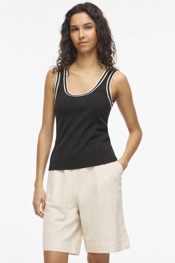 VILA singlet gebreid zwart