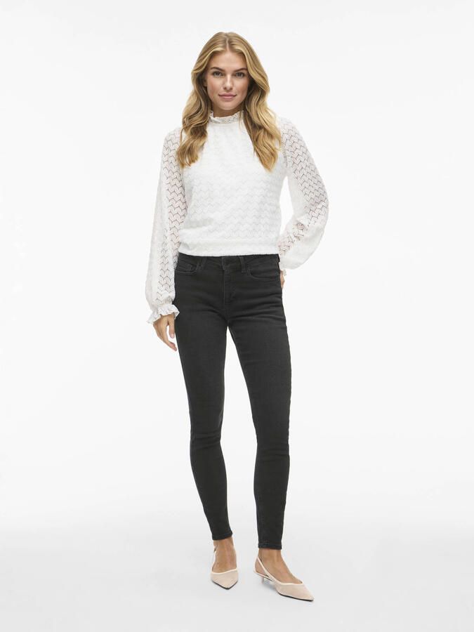 VILA skinny jeans black denim - Foto 3
