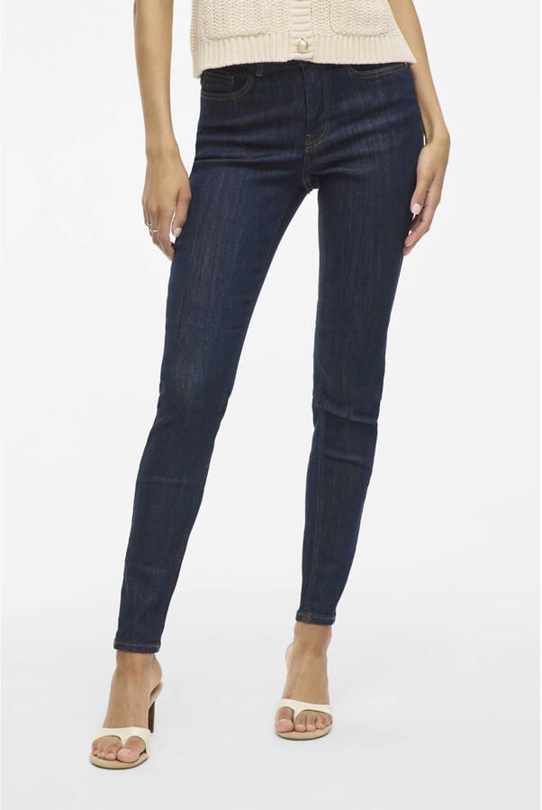 VILA skinny jeans dark blue denim - Foto 2
