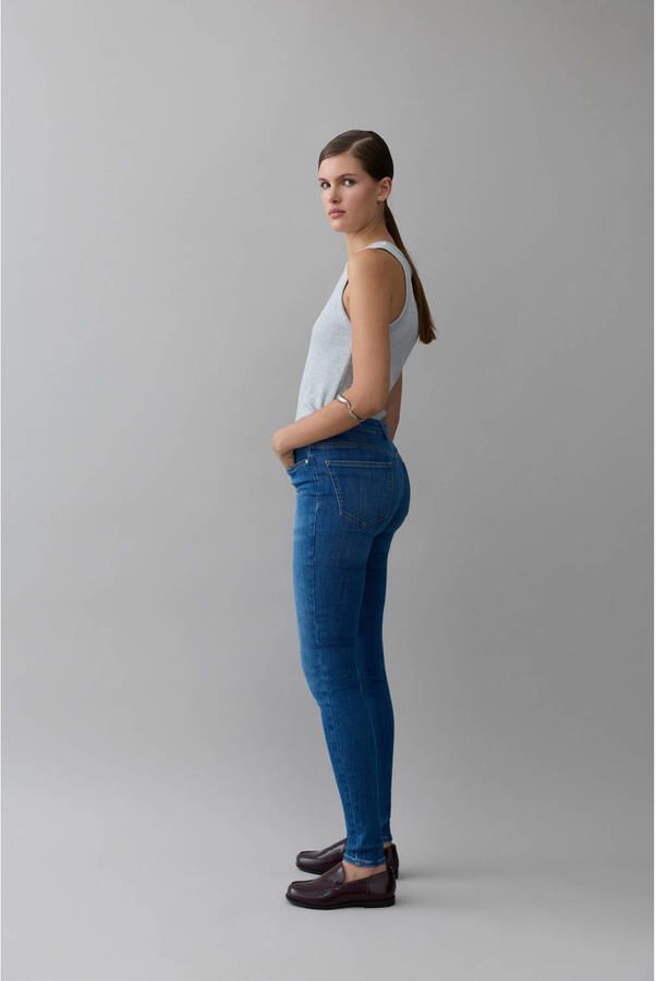 VILA skinny jeans medium blue denim - Foto 3