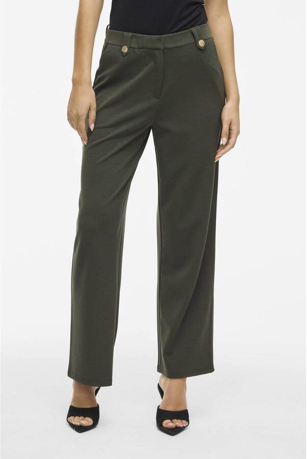 Vila Pantalon VICLUA HW WIDE BUTTON PANTS- NOOS