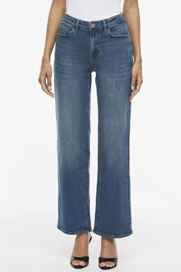 VILA straight leg jeans mediumblauw