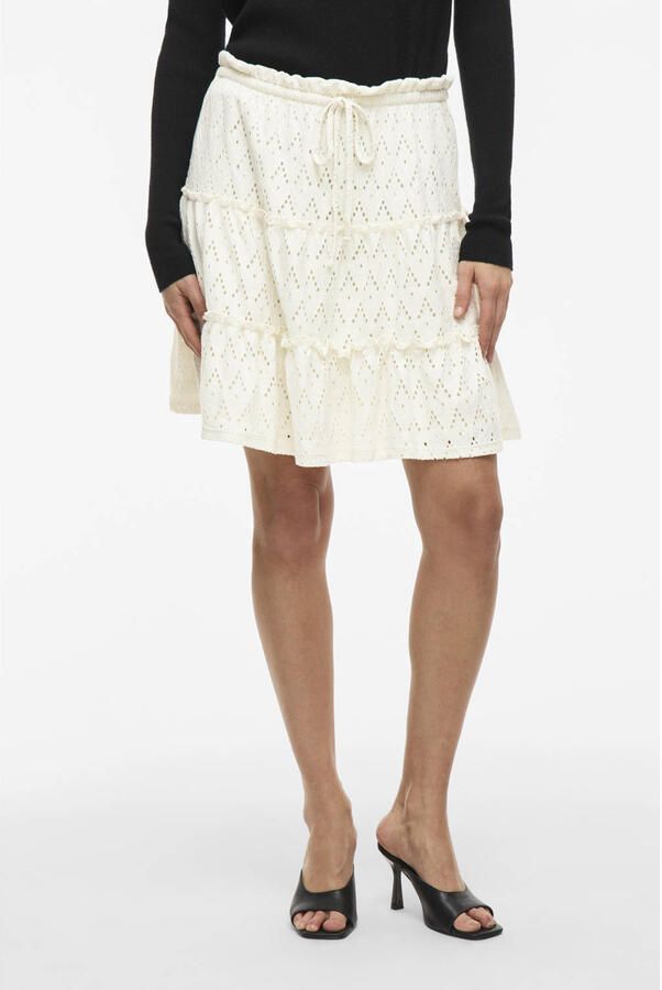 Vila Minirok met broderie anglaise model 'AMALINA' - Foto 3