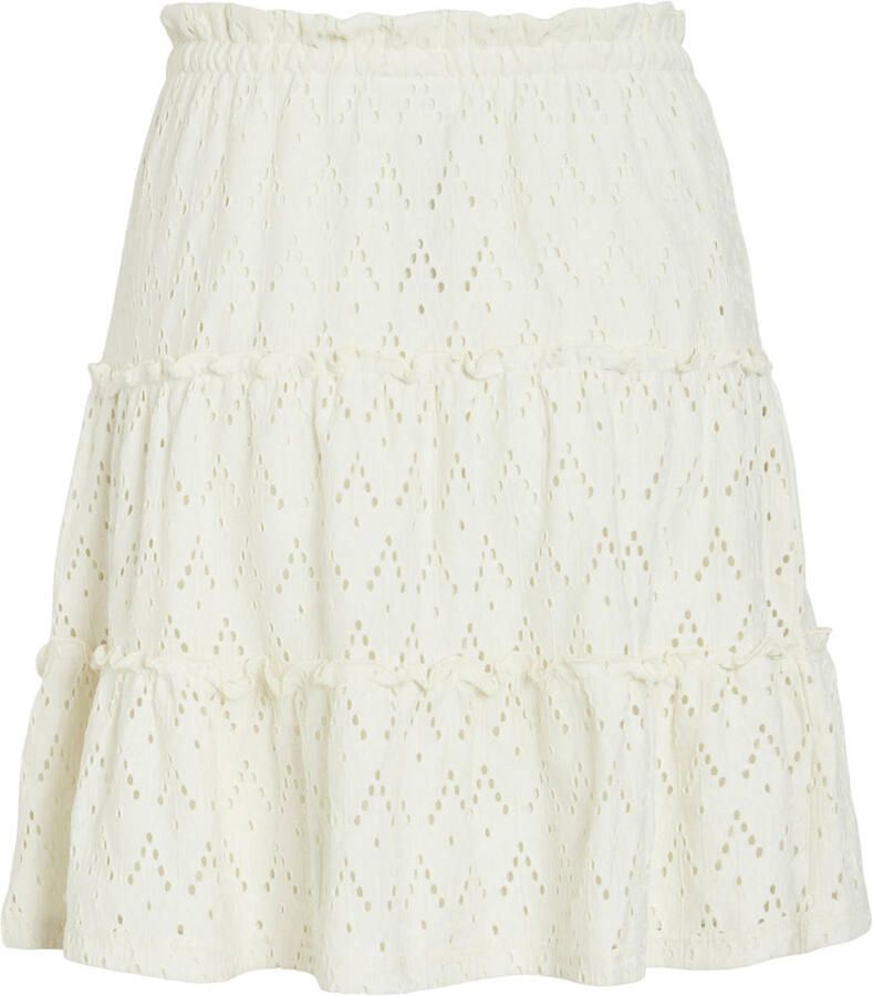 Vila Minirok met broderie anglaise model 'AMALINA'