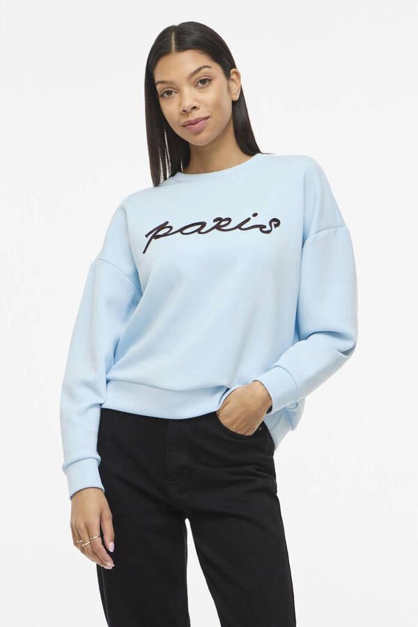 VILA sweater lichtblauw